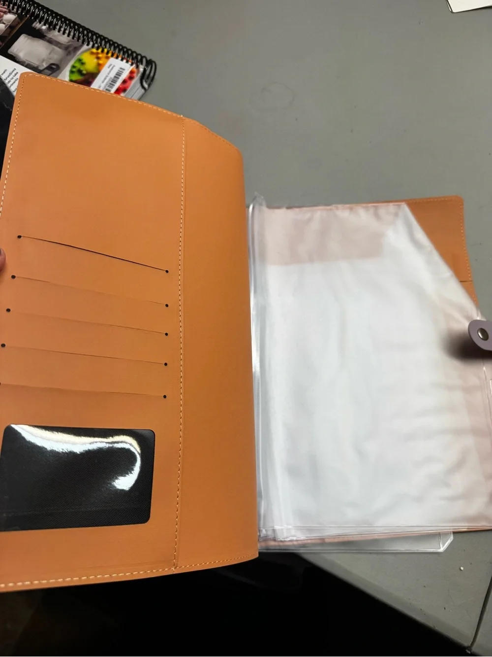 Lavender Faux Leather Notebook Cover with Snap Closure